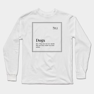 Funny definition art  - Dogs - minimal design - white Long Sleeve T-Shirt